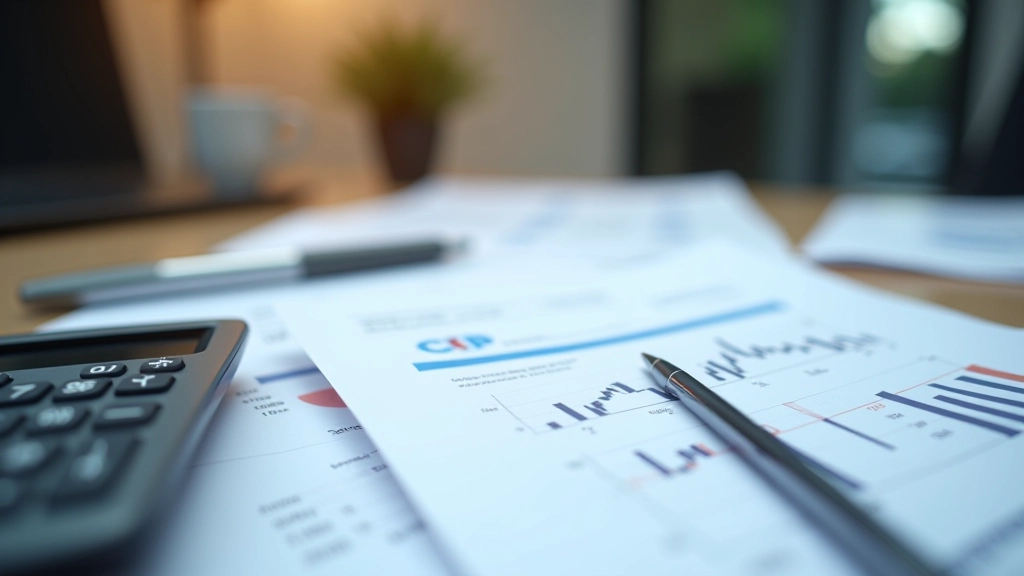 Documenti finanziari e report CDP Venture Capital sulla scrivania di un analista con calcolatrice e grafici cartacei